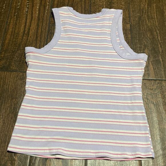Hello Kitty Striped Kids Tank Top - Pink and White Size XL (15-17) - Picture 4 of 9